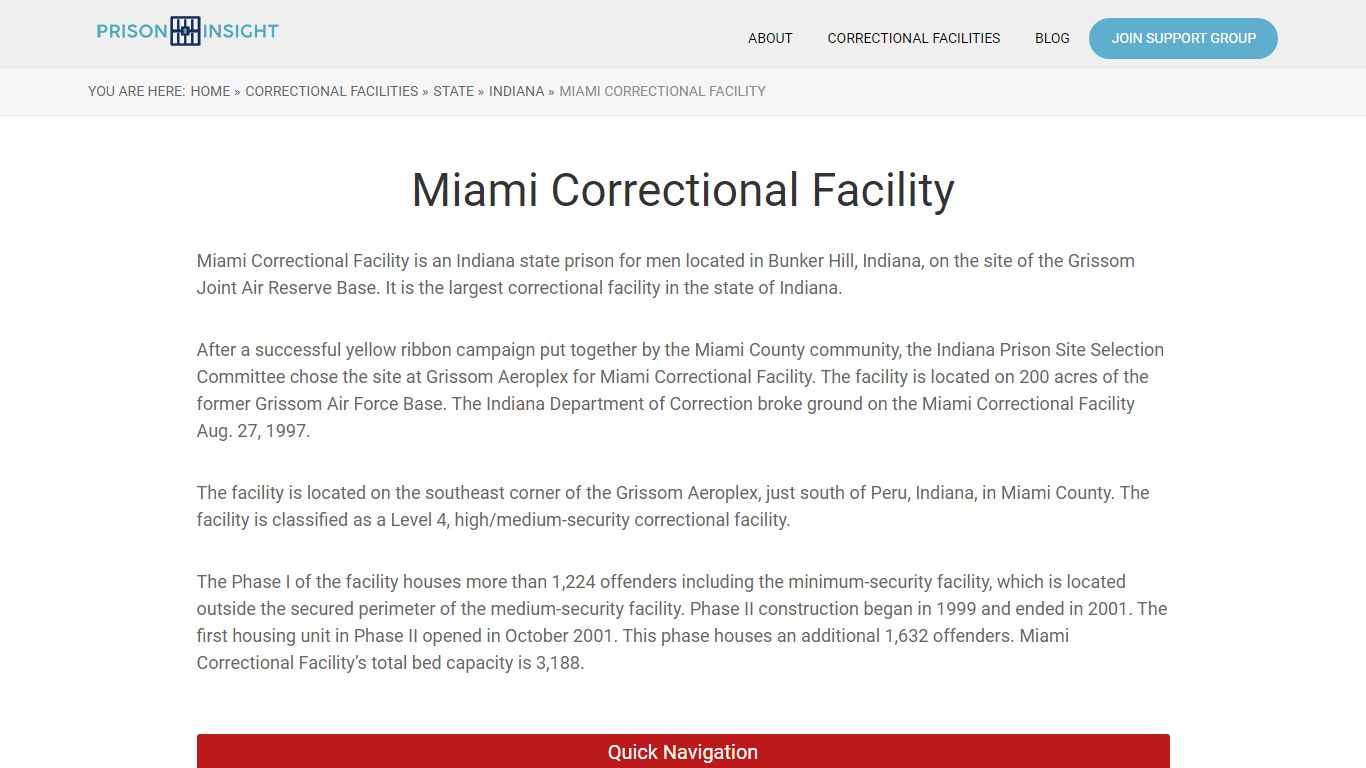 Miami Correctional Facility - Prison Insight